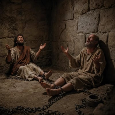 Boaz in the harvest field allowing Ruth to glean among the sheaves, with grain intentionally left for her at the field’s edges.