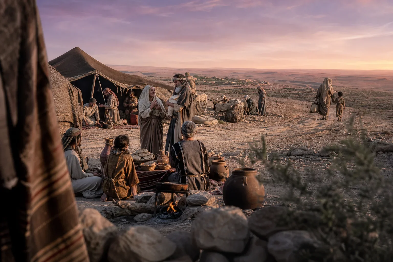 Divine light pierces the canvas, bringing genesis 21 to life with vivid clarity. The composition draws viewers into a moment of spiritual contemplation. Every element contributes to the sacred narrative's timeless message.